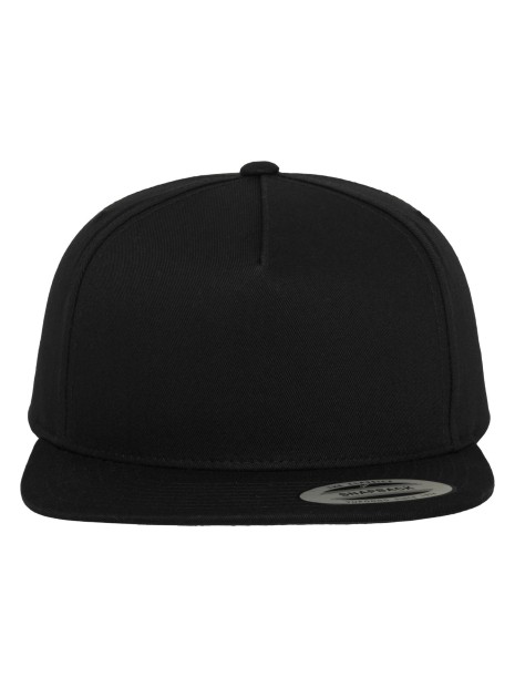 FLEXFIT Casquette Classic 5 Panel Snapback noir/noir personnalisable