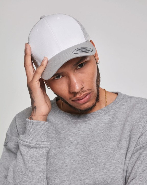 FLEXFIT Kappe Retro Trucker mit farbiger Vorderseite Kappe personalisierbar