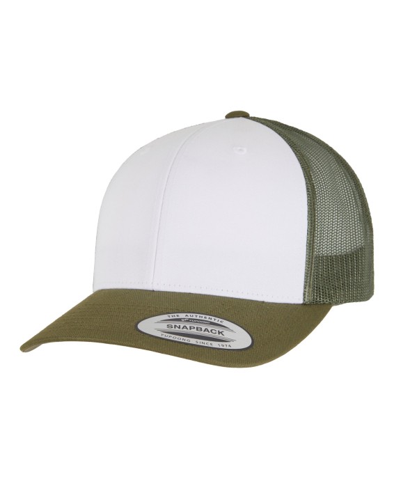 FLEXFIT Kappe Retro Trucker mit farbiger Vorderseite Kappe personalisierbar