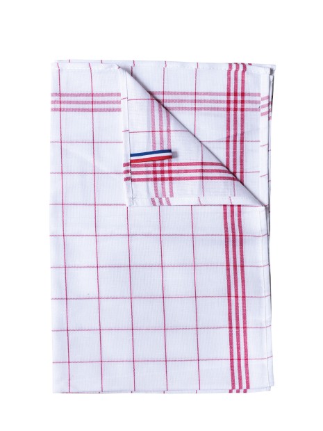 KARIBAN Essuie-verres à carreaux Origine France Garantie rouge personnalisable