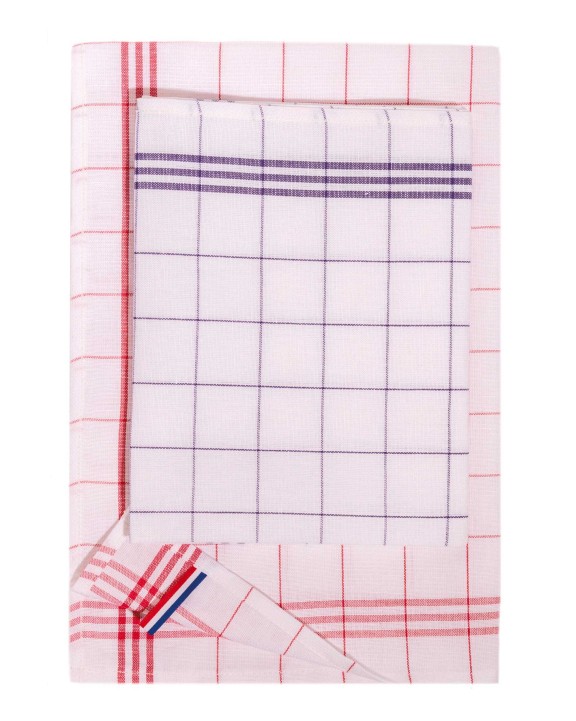 Produit éponge personnalisable KARIBAN Essuie-verres à carreaux Origine France Garantie