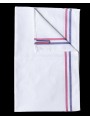 KARIBAN Essuie-vaisselle 2 rayures Origine France Garantie blanc personnalisable