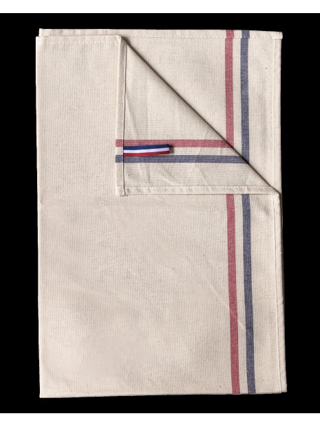 KARIBAN Essuie-vaisselle 2 rayures Origine France Garantie naturel personnalisable