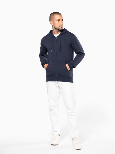 Sweat-shirts à personnaliser KARIBAN Sweat-shirt écoresponsable zippé à capuche homme 
