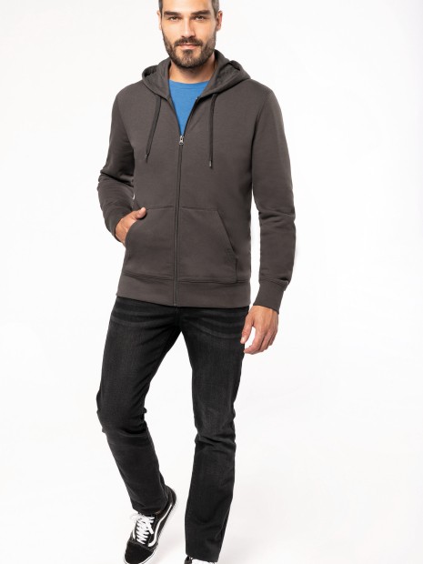 Sweat-shirts à personnaliser KARIBAN Sweat-shirt écoresponsable zippé à capuche homme 