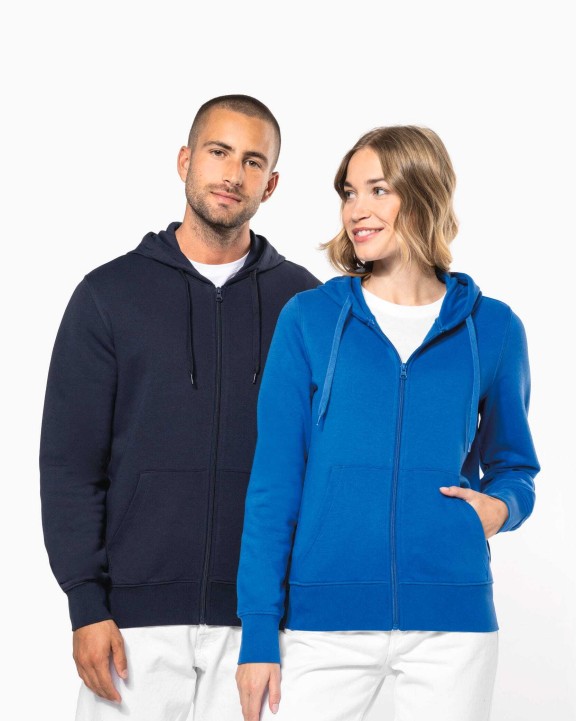 KARIBAN Umweltfreundliches Kapuzensweatshirt mit Reißverschluss Herren Sweatshirt personalisierbar