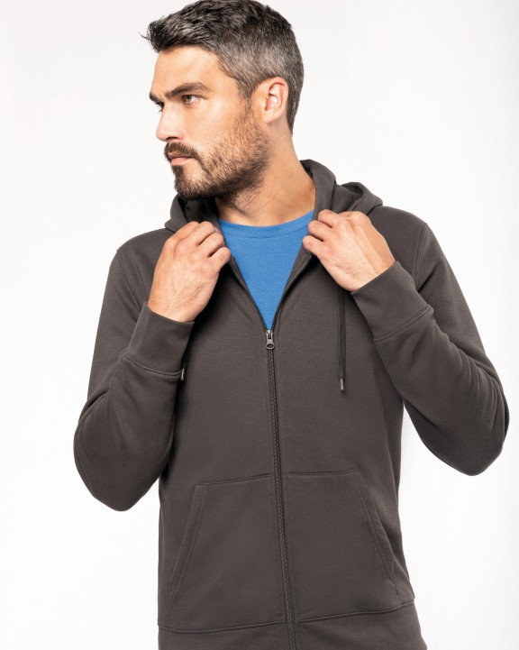 KARIBAN Umweltfreundliches Kapuzensweatshirt mit Reißverschluss Herren Sweatshirt personalisierbar