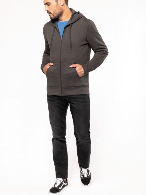 Sweat-shirts à personnaliser KARIBAN Sweat-shirt écoresponsable zippé à capuche homme 
