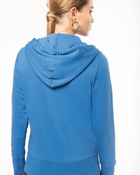Sweater KARIBAN Ecologische damessweater met capuchon en ritssluiting voor bedrukking &amp; borduring