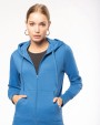 Sweater KARIBAN Ecologische damessweater met capuchon en ritssluiting voor bedrukking &amp; borduring