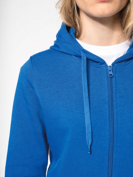 Sweat-shirts à personnaliser KARIBAN Sweat-shirt écoresponsable zippé à capuche femme 