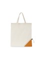 KIMOOD Sac shopping pliable natural / curcuma personnalisable