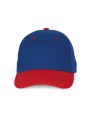 K-UP Casquette - 6 panneaux bleu royal/rouge personnalisable