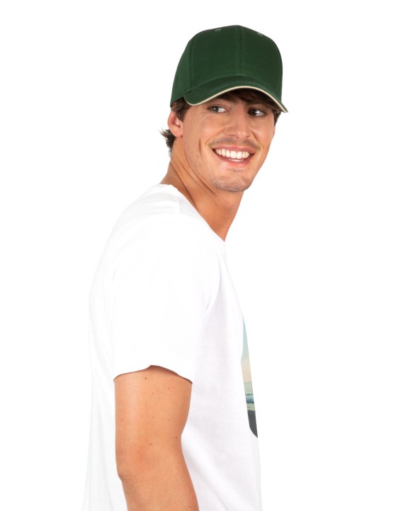 K-UP 6-Panel-Kappe mit Kontrast-Sandwichschirm Kappe personalisierbar