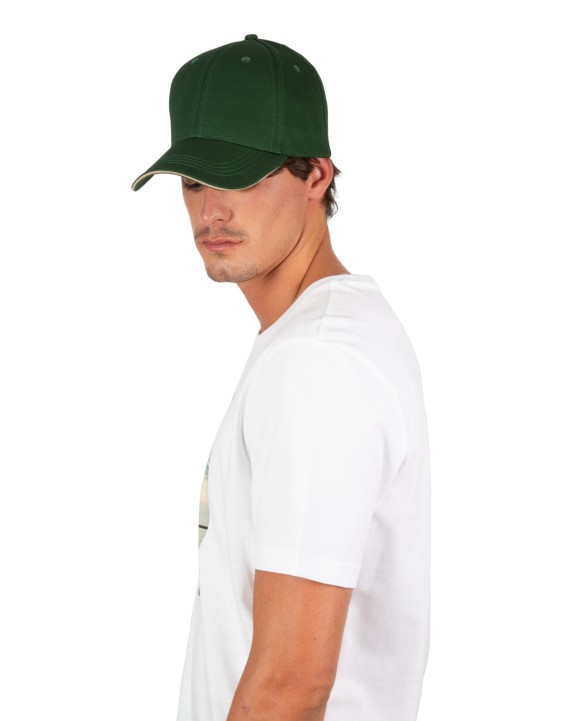 K-UP 6-Panel-Kappe mit Kontrast-Sandwichschirm Kappe personalisierbar