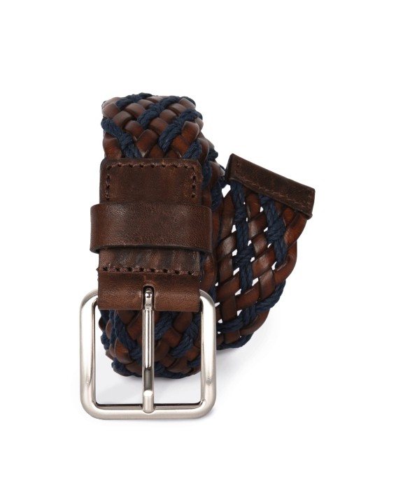 K-UP Zweifarbiger geflochtener Gürtel Accessoire personalisierbar