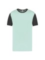 PROACT Maillot manches courtes bicolore unisexe ice mint / dark grey personnalisable