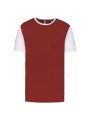 PROACT Maillot manches courtes bicolore unisexe garnet / white personnalisable