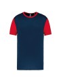 PROACT Maillot manches courtes bicolore unisexe sporty navy / sporty red personnalisable