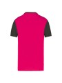 PROACT Maillot manches courtes bicolore unisexe sporty pink / dark grey personnalisable