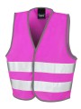 RESULT Gilet de visibilité enfant rose fluo personnalisable