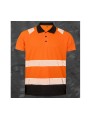 RESULT Polo de sécurité recyclé Fluo orange/noir personnalisable