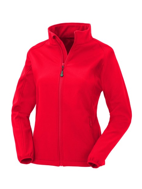 RESULT Veste softshell femme recyclée rouge personnalisable