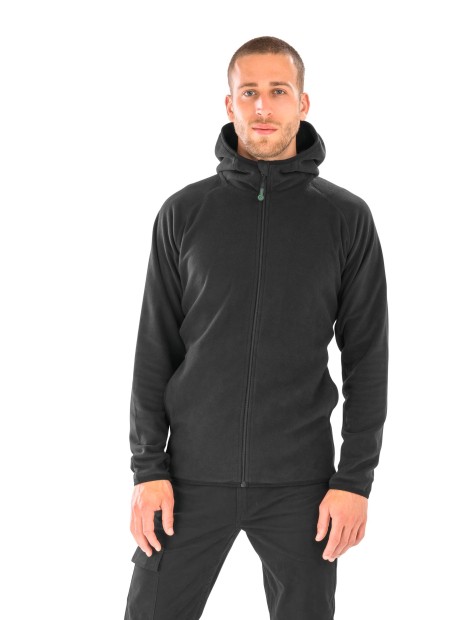 Laines polaires à personnaliser RESULT Veste à capuche en micropolaire recyclée 