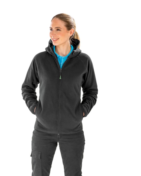 Laine polaire personnalisable RESULT Veste à capuche en micropolaire recyclée