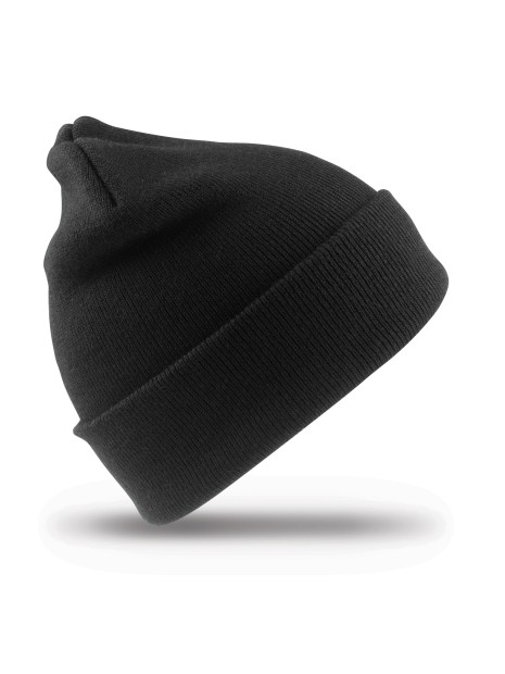 RESULT Bonnet en polyester recyclée noir personnalisable