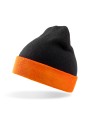 RESULT Bonnet classique recyclé noir/orange personnalisable