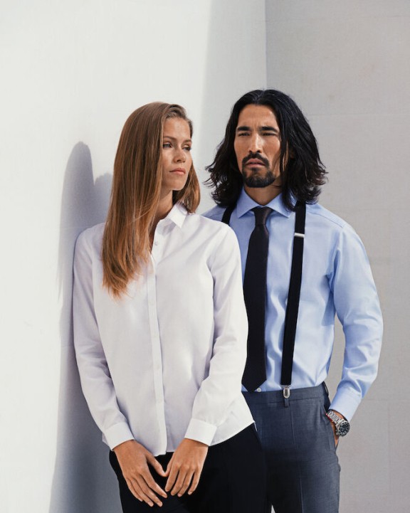 Hemd J. HARVEST & FROST Green Bow 01 
Hemd Relaxed Fit Dames voor bedrukking &amp; borduring