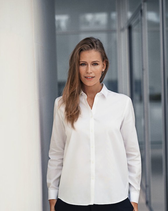 Hemd J. HARVEST & FROST Green Bow 01 
Hemd Relaxed Fit Dames voor bedrukking &amp; borduring