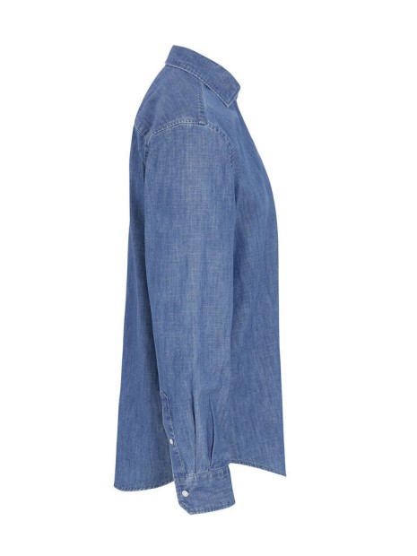 COTTOVER CHEMISE DENIM CONFORT HOMME - CERTIFIÉ GOTS bleu personnalisable