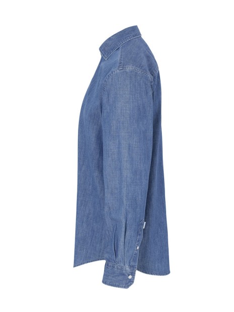 COTTOVER CHEMISE DENIM CONFORT HOMME - CERTIFIÉ GOTS bleu personnalisable