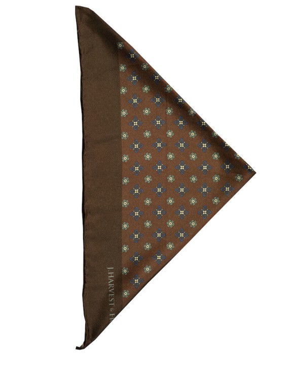 J. HARVEST & FROST Handkerchief Silk Floral Bandana, Schal, Krawatte personalisierbar