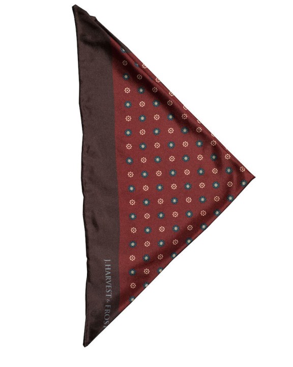 J. HARVEST & FROST Handkerchief Silk Floral Bandana, Schal, Krawatte personalisierbar