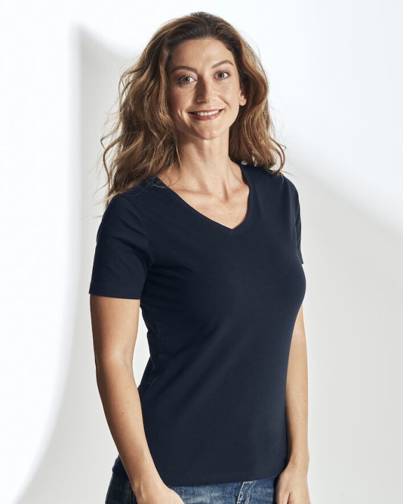 COTTOVER Stretch V-neck Lady T-Shirt personalisierbar