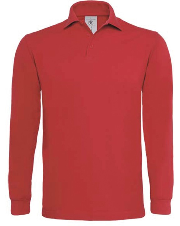 Poloshirt B&C Heavymill LSL Polo voor bedrukking &amp; borduring