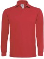B&C Heavymill LS Polo - PU423 rouge personnalisable