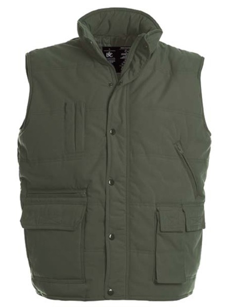 B&C Bodywarmer Explorer GREEN OLIVE personnalisable