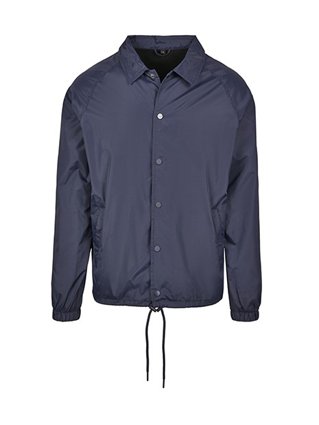 BUILD YOUR BRAND COACH JACKET bleu marine personnalisable