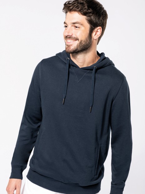 Sweat-shirts à personnaliser KARIBAN Sweat-shirt french terry écoresponsable à capuche unisexe bleu marine