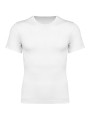 KARIBAN T-shirt seconde peau écoresponsable manches courtes homme blanc personnalisable