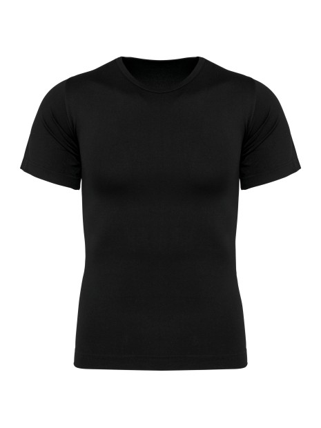 KARIBAN T-shirt seconde peau écoresponsable manches courtes homme noir personnalisable