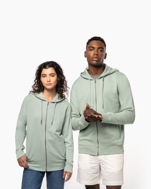 KARIBAN Umweltfreundliches Unisex-Kapuzensweatshirt mit Reißverschluss Sweatshirt personalisierbar