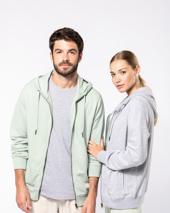 KARIBAN Umweltfreundliches Unisex-Kapuzensweatshirt mit Reißverschluss Sweatshirt personalisierbar