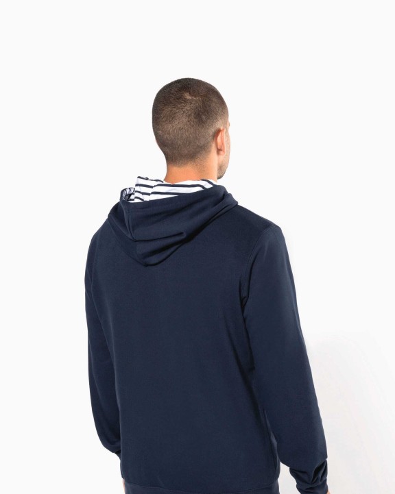 KARIBAN Unisex-Kapuzensweatshirt mit kontrastfarbener Kapuze und Motiven Sweatshirt personalisierbar