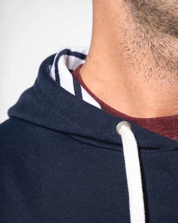 KARIBAN Unisex-Kapuzensweatshirt mit kontrastfarbener Kapuze und Motiven Sweatshirt personalisierbar