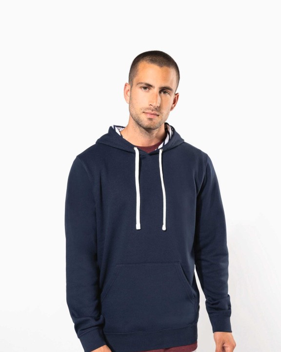 KARIBAN Unisex-Kapuzensweatshirt mit kontrastfarbener Kapuze und Motiven Sweatshirt personalisierbar